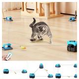 AsFrost Upgraded Interactive Cat Toy Sky Blue