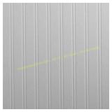 Bead Board White Paintable Prepasted Wallpaper