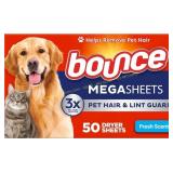 2pk Bounce Pet Hair & Lint Dryer Sheets, unknown c