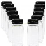 Piutouyar 4 oz Plastic Juice Bottle, 15 Pack
