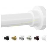 Mcrbeay Shower Curtain Rod, 1" Diameter, White