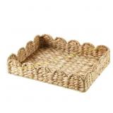 11"x14" Scalloped Hyacinth Tray