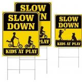 Slow Down Kid at Play Sign, 15.5x13 in (2 pcs)