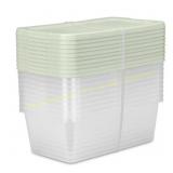 10pk Sterilite 6-qt Storage Boxes, Clear with Lids