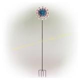 Alpine 75" Patriotic Wind Spinner Garden Stake