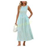 YEXPINE Striped Sleeveless Maxi Dress