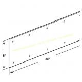 Prime-Line 34-in W x 6-in H Kick Plate