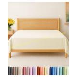 Twin XL Flat Sheet   Easy-Care Off White