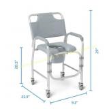 Medline Aluminum Shower Chair with Casters