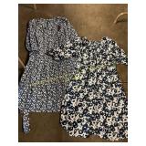 Sz 2X V-neck dress & Sz 2X ruched top dress