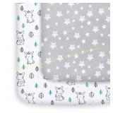 Pack and Play Sheets, 2 Pack Mini Crib Sheets
