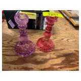 Pink & Purple decor candle holders