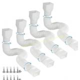 PlusGutter 4pk Downspout Extenders white