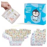 Disposable Baby Gown, 10 Pcs Bib Shirt