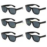 White Sunglasses Gold Frames Square