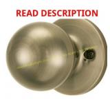 Brinks Passage Doorknob, Antique Brass