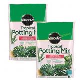 Miracle-Gro Tropical Potting Mix 6 qt, 2-Pack