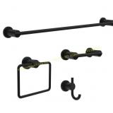 Delta Nicoli Matte Black Bath Hardware Set