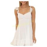 UAURORAO Women Y2k Lace Mini Dress Backless size S