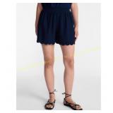 Time and Tru Linen Blend Shorts Scalloped Hem size