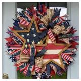 4th of July Front Door Wreath - 2025 Patriotic