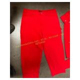 Red button up jacket size XLand red jeans size 14