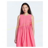 Free Assembly Pleated Mini Dress Pastel Yellow XL
