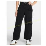 Madden NYC Denim Cargo Joggers, 28" inseam size S
