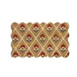 Floral Coir Doormat, Red/White/Blue, 30x18