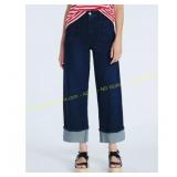 Sz 12 Free Assembly High Rise Cuffed Jeans