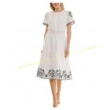S Nanette Lepore Split Neck Midi Dress