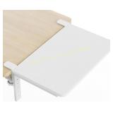 Desk Extender: 15" Clamp-On Desk Shelf, White