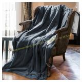 Heated Flannel Throw Blanket, 8 Heat Levels
