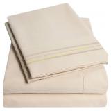 Sweet Home 4-Piece Sheet Set Queen Beige