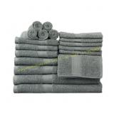 Mainstays 2-Piece 100% Cotton Towel Set, Grey