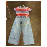 Sweater t-shirt top Sz XL & Straight jeans Sz 18