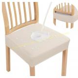 Smiry Waterproof Chair Covers Set of 4, Beige