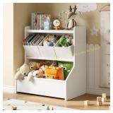 FOUSSSOMEI Toy Storage Organizer 3-Tier Shelf