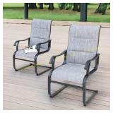NUU GARDEN Patio Chairs, All-Weather Grey