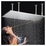 Brushed Nickel Shower Head Rainfall 16x32
