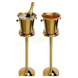 2ct Champagne Bucket with Stand, 5L (Gold)