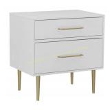 Linon home decor White 2 drawer nightstand