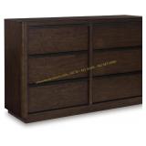 Kendamor Dresser, 6-Drawer, Dark Brown