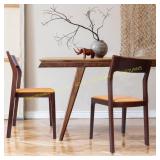 LUCKYERMORE Kitchen Chair, Walnut