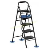 5 Step Ladder, Foldable Stool, 800lb, Black