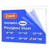 24"x36" Plexiglass Sheets 1/4"