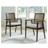 Galliden Black Cushioned Arm Chair Set (2)
