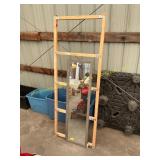 Mirror, wood shelf bracket