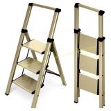 HillhutApex 3-Step Foldable Aluminum Ladder