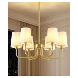 Yunnix 6-Light Gold Chandelier